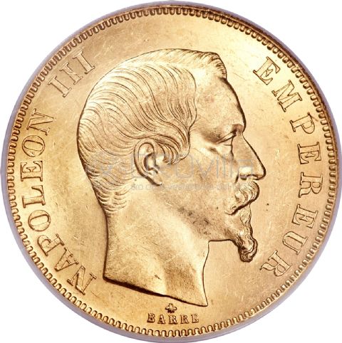 50 Franchi Napoleone III - testa nuda
